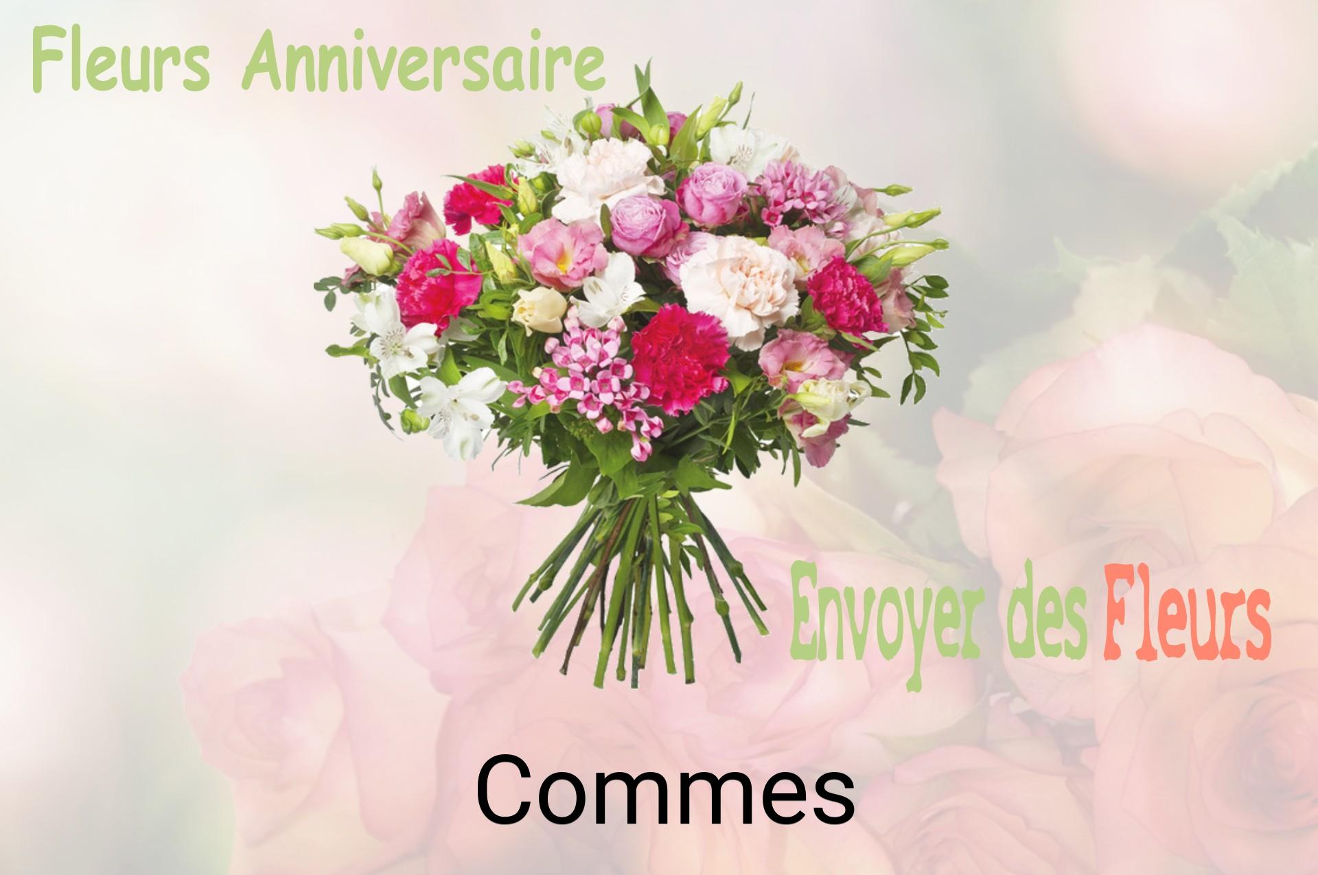 Bouquet de fleurs d’anniversaire livré à Commes